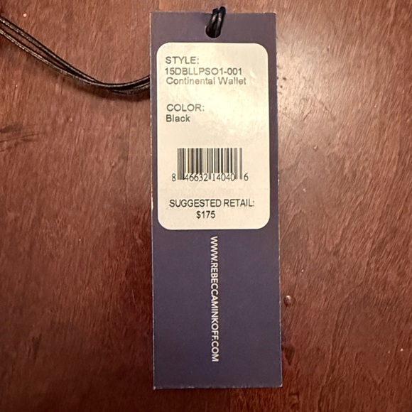 Rebecca Minkoff Metallic Gold and Black Continental Zip Wallet - Picture 7 of 7